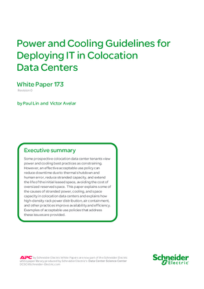 Image of Power and Cooling Guidelines for Deploying IT in Colocation Data Centers