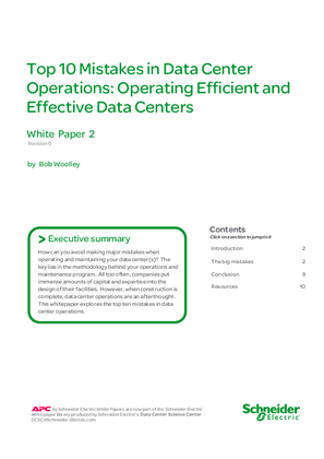 Image of Top 10 Mistakes in Data Center Operations: Operating Efficient and Effective Data Centers