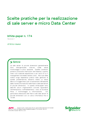 Immagine di Scelte pratiche per la realizzazione di sale server e micro Data Center