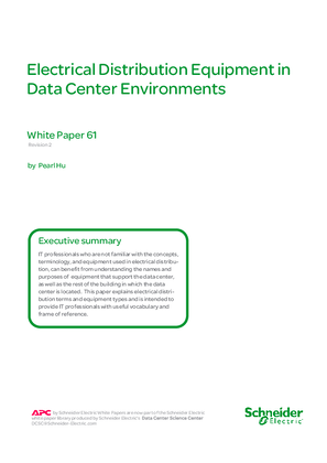 Image of Electrical Distribution Equipment in Data Center Environments