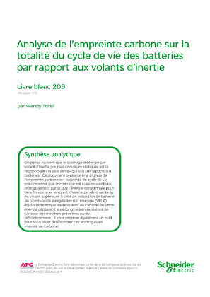 Analyse de lempreinte carbone sur la totalité du cycle de vie des batteries par rapport aux volants dinertie