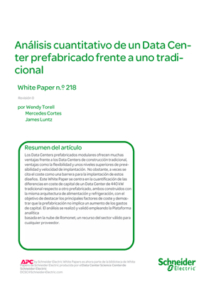 Imagen de Análisis cuantitativo de un Data Center prefabricado frente a uno tradicional