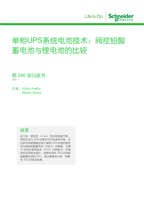的映像 单相UPS系统电池技术：阀控铅酸 蓄电池与锂电池的比较