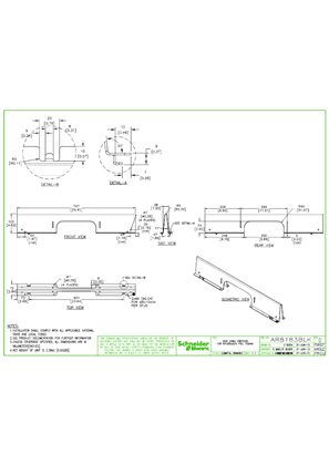 Image of AR8183BLK - 750mm Data Cable Partition, InfraStruxure PDU, Pass-Through