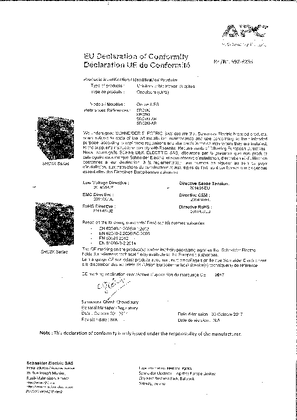 Image of EU DoC for APC Smart UPS 1kVA & 2kVA 230V