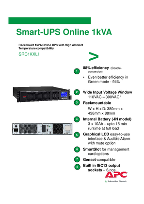 Image of Smart-UPS Online 1kVA Rackmount Brochure, 230V, India