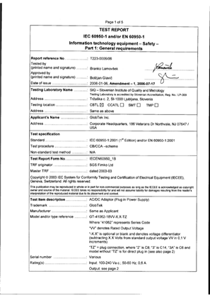 Image of EC/CE/CB Certification & Report 24VDC Power Supply 920-0002B