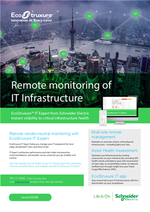 Image of EcoStruxure IT Expert Brochure