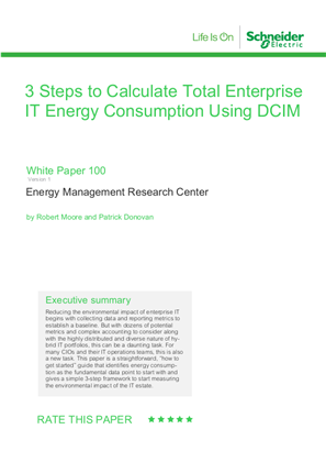 Obrázek 3 Steps to Calculate Total Enterprise IT Energy Consumption Using DCIM