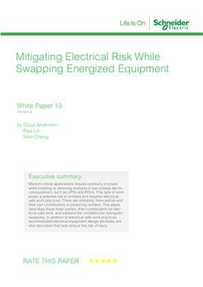 Image of Mitigating Electrical Risk While Swapping Energized Equipment