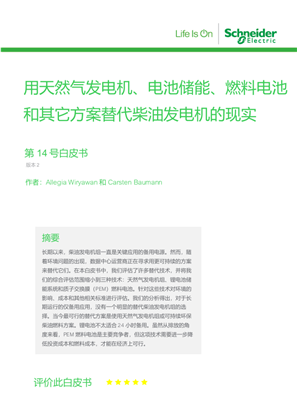 Image of 用天然气发电机、电池储能、燃料电池和其它方案替代柴油发电机的现实