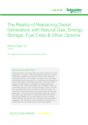 Image of The Reality of Replacing Diesel Generators with Natural Gas, Energy Storage, Fuel Cells & Other Options