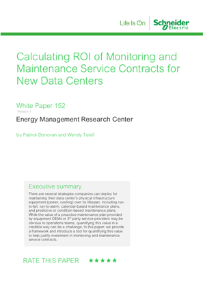 Image of Calculating ROI of Monitoring and Maintenance Service Contracts for New Data Centers