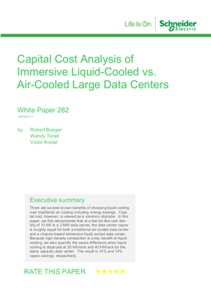 Image of Capital Cost Analysis of Immersive Liquid-Cooled vs. Air-Cooled Large Data Centers