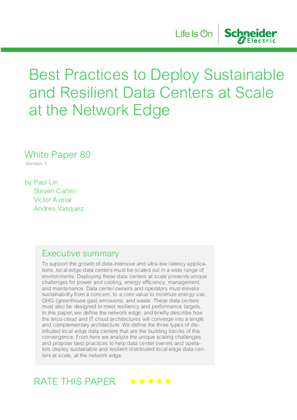 Image of Best Practices to Deploy Sustainable and Resilient Data Centers at Scale at the Network Edge