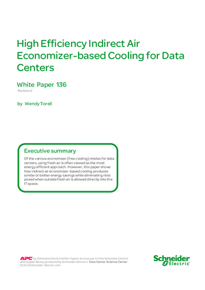 Image of High Efficiency Indirect Air Economizer-based Cooling for Data Centers