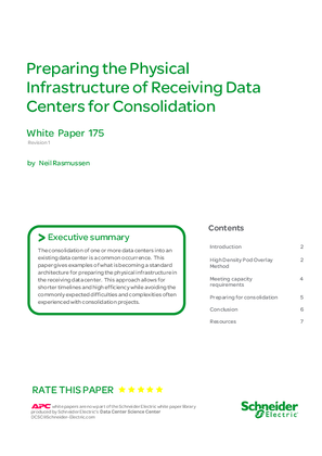 Image of Preparing the Physical Infrastructure of Receiving Data Centers for Consolidation