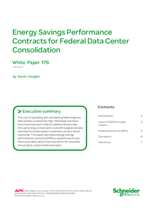 Image of Energy Savings Performance Contracts for Federal Data Center Consolidation