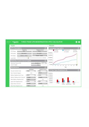 Image of Three Phase UPS Modernization Opex Calculator