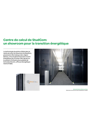 Image de Centre de calcul de StudCom: un showroom pour la transition énergétique