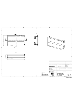 Kép Prisma XS kit for terminal blocks, 500x300 mm WxH, with stepwise lowered DIN-rail 35 x 15 mm, with closed cover