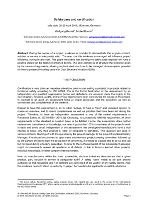 Bild von Safety Case and Certification (safe.tech 2015)