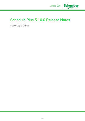 Image of Schedule Plus Software and Release Notes V5.10.0
