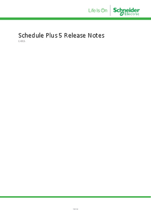 Image of Schedule Plus Software and Release Notes V5.8.0