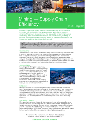 Image of Schneider Electric: Mining - Supply Chain Efficiency summary