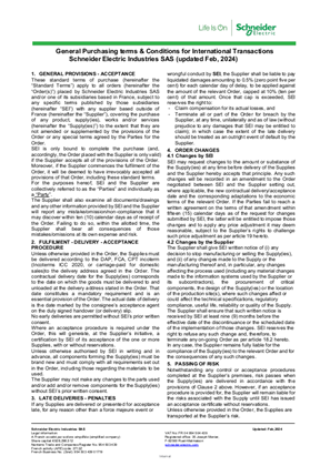 Image of General Purchasing terms & Conditions