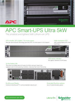 Obrázek APC Smart-UPS Ultra 5kW OnePager - International