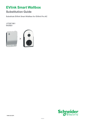 Image of EVlink Smart Wallbox Substitution Guide