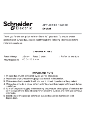 Image of use manual Socket manual blank template_English