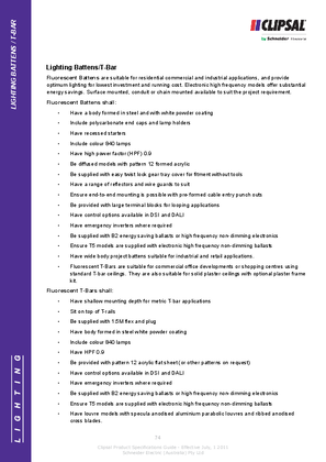 Image of Technical Specification Guide for Lighting Battens T-Bars