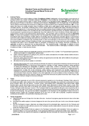 Image of Schneider Electric North America Standard Terms and Conditions of Sale