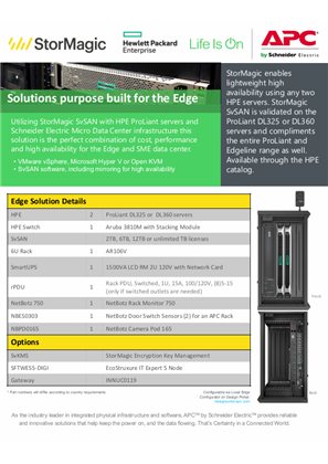 Image of StorMagic and HPE 6U Micro Data Center Reference Design 120v