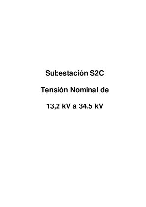 Imagen de Subestación S2C, Tensión Nominal de 13.2 kV a 34.5 kV