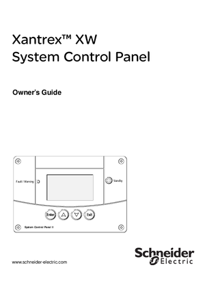 Image of XW System Control Panel (SCP) Owner's Guide (2010)