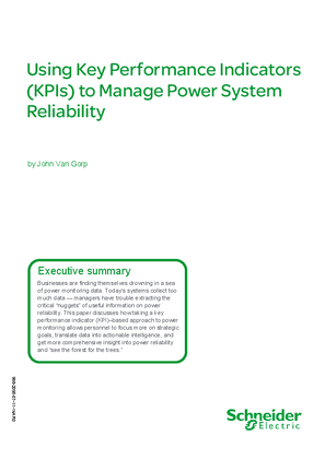 Image of Using Key Performance Indicators(KPIs) to Manage Power System Reliability