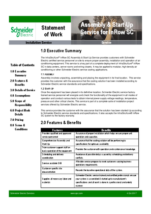 Image of Assembly and Start-Up Service for InRow SC
