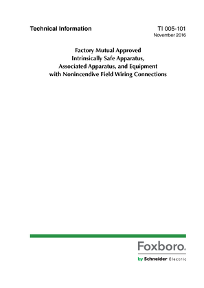 Image of Factory Mutual Approved Intrinsically Safe Apparatus, Associated Apparatus, and Equipment with Nonincendive Field Wiring Connections