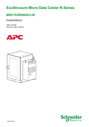 Image de EcoStruxure Micro Data Center R-Series MDC15UR500ACI-IN Installation Manual