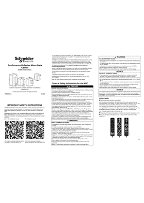 Image of EcoStruxure Micro Data Center R-Series Safety Instructions