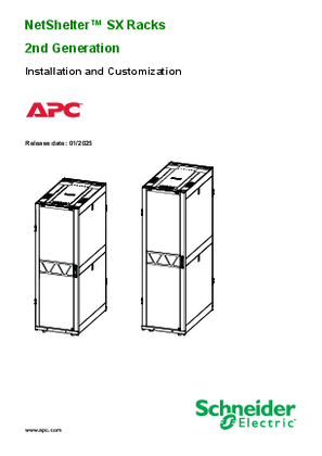 Image de NetShelter SX Racks, 2nd Generation, Installation and Customization Manual