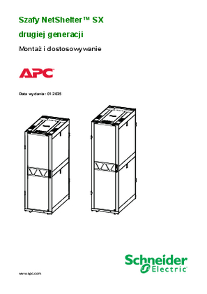 Obraz Szafy NetShelter SX drugiej generacji Montaż i dostosowywanie
