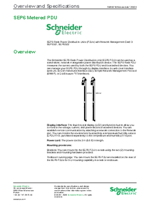 Image de SEP6 Metered PDU Overview and Specifications