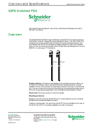 Attēls ar SEP6 Switched PDU Overview and Specifications