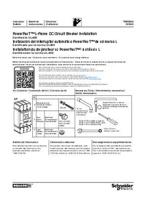 Obrázek PowerPacT™ L-Frame DC Circuit Breaker Installation Certified to UL489