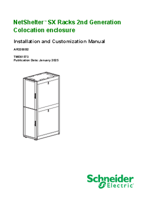 Obraz NetShelter™ SX Racks 2nd Generation Colocation enclosure Installation and Customization Manual