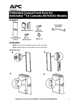 Attēls ar Perforated Curved Front Door for NetShelter™ SX Cabinets AR70XXB2 Models